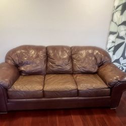 Leather Sofa, Love Seat And Recliner