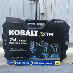 Kobalt XTR 3-Tool Brushless Power Tool Combo Kit 