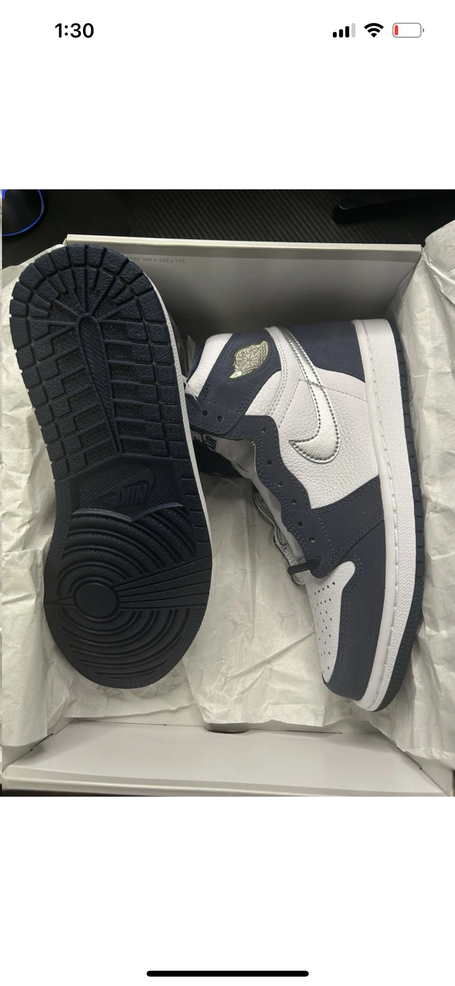 Jordan 1 High Midnight Navy Size 7 New