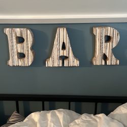 BAR wooden Letters 