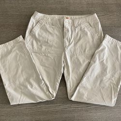 LEVI'S Women’s Size W29 Beige Straight Leg Cotton Pocket Pants