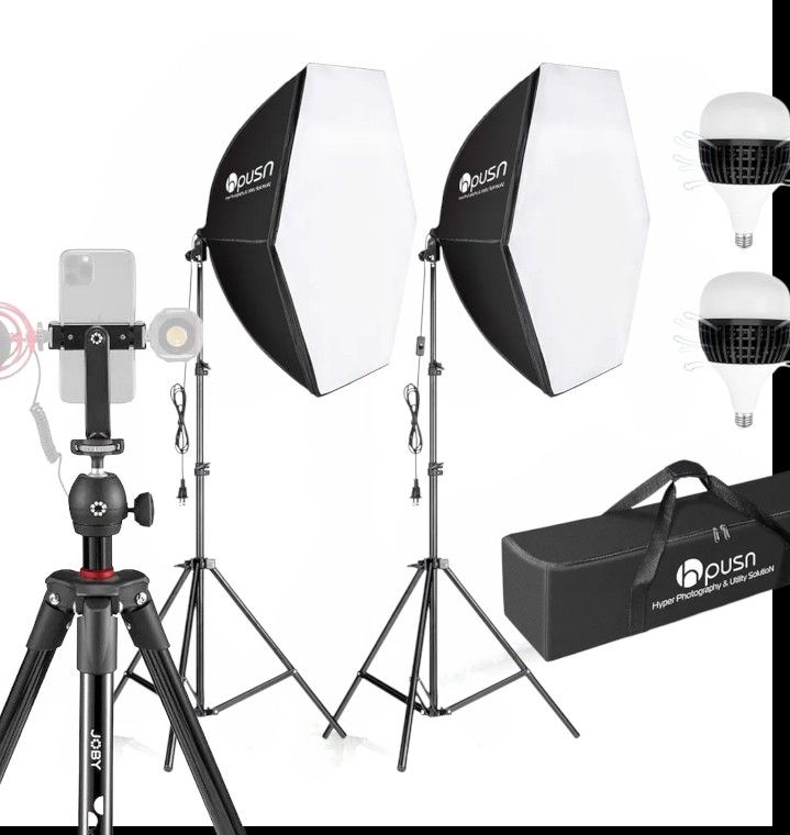 Podcast Kit Lights And Phone Tripod
