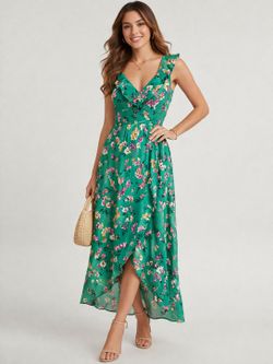 GUESS Green Floral Dress 