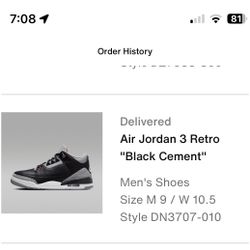 Jordan 3 brand New