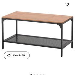 IKEA Wood And Metal Coffee Table