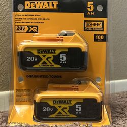 Dewalt 5Ah 20V 2 Pack 