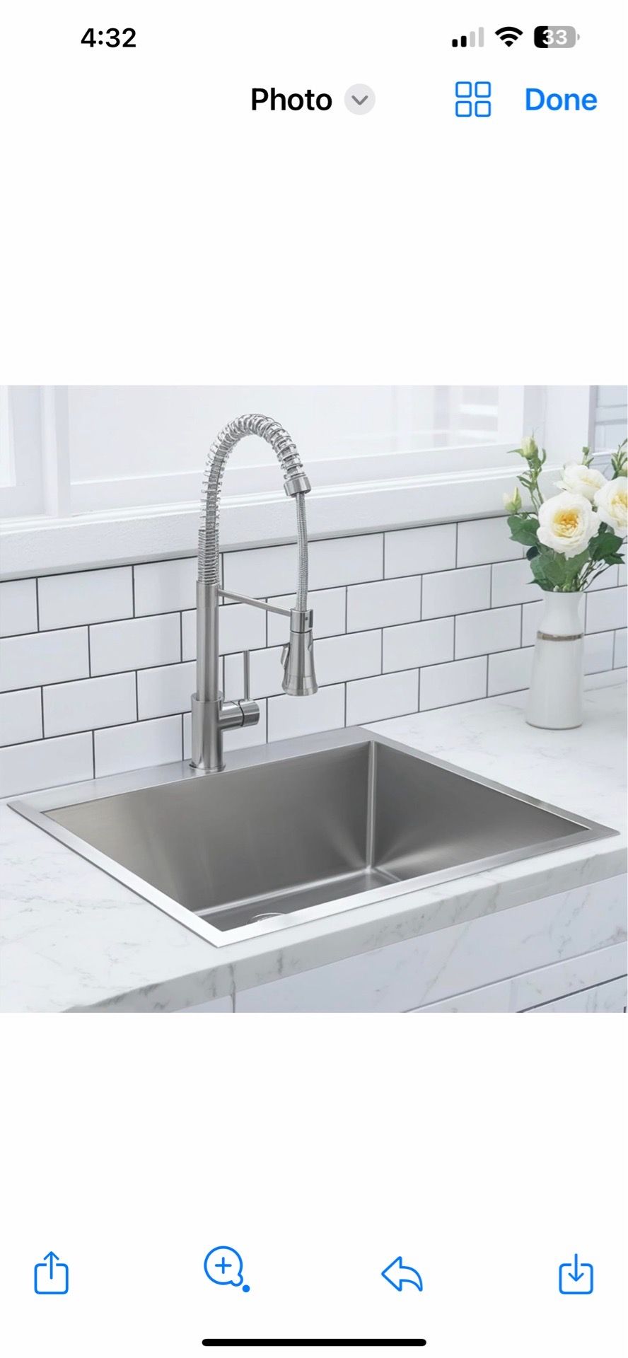Drop In Bar Sink, 18 x 18 Inch Topmount RV 16 Gauge Gunmetal Black Stainless Steel 818S $60