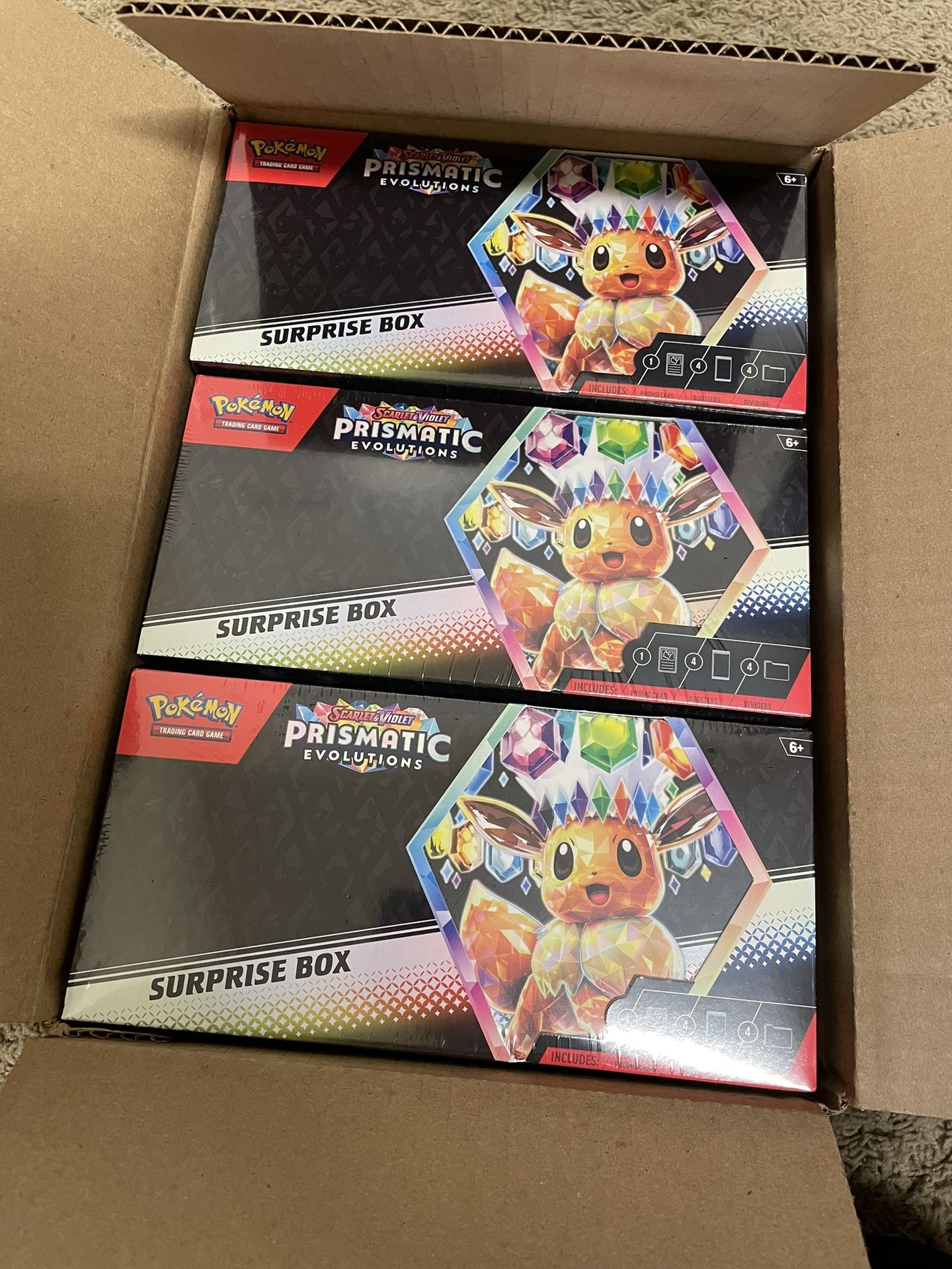 Prismatic Evolutions Surprise Box