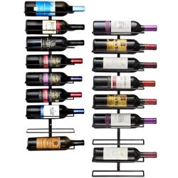 Wall-Mounted Metal Wine Rack Set