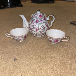 Lefton ROSE CHINTZ TEA SET