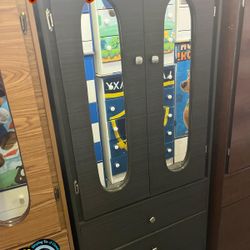 Grey Tall Wardrobe Dresser Chest Compressed New Comoda 