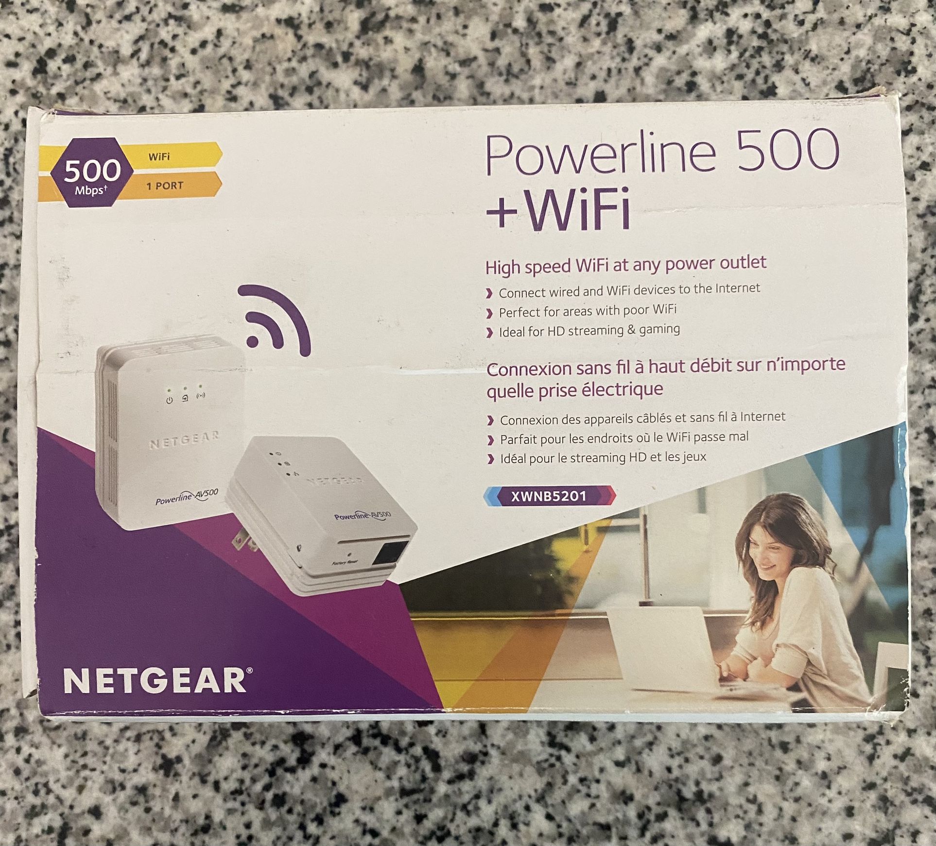 Netgear Powerline 500 + WiFi, 500 Mbps Model XWNB5001,XAV5201