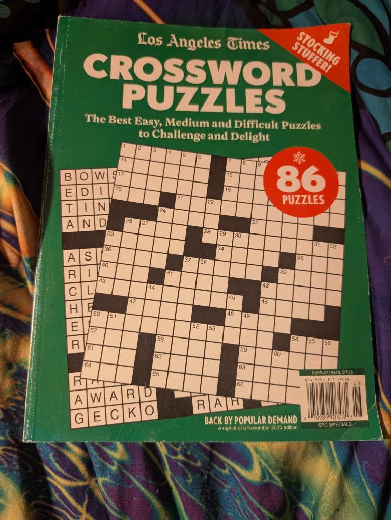 Los Angeles Times Crossword Puzzle 86 Puzzles A Reprint Of The November 2023 Edition