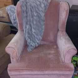 Mid Century Modern Pink Chair