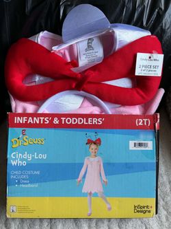 Dr. Seuss Cindy-Lou Who Toddler Costume Size 2T