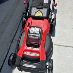 CRAFTSMAN 20V 20-Volt Max Brushless 20-in Push Cordless Electric Lawn Mower
