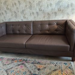 Leather Sofa Mid Century Style