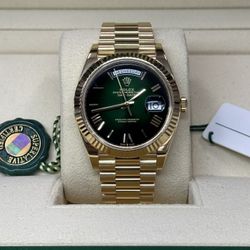 Rolex Day Date Ombre Green yellow 228238