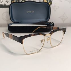 New Gucci Tortoiseshell and Gold Glasses GG0605o 002