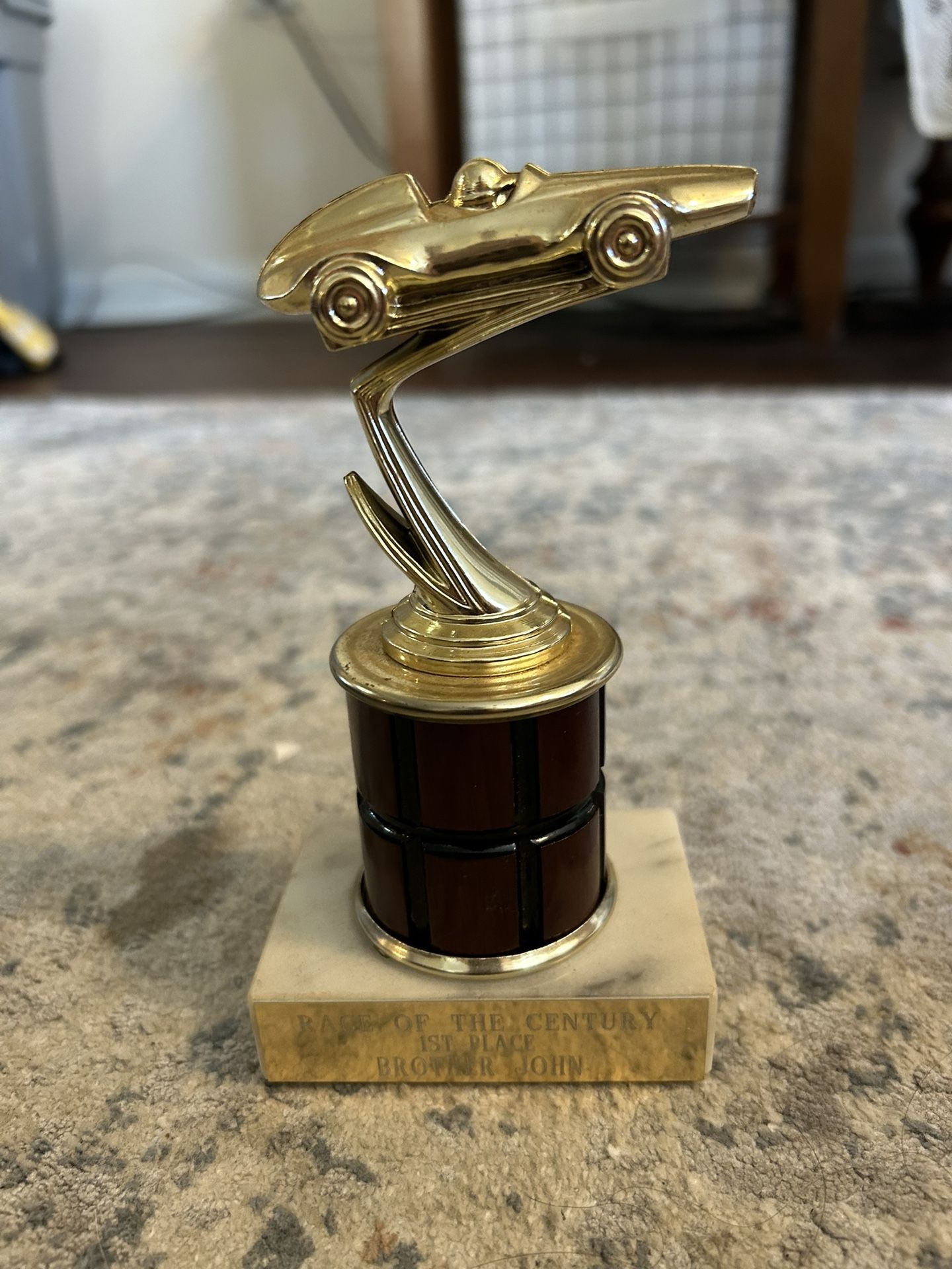 Race Of The Century 1st Place Brother John 5 3/4” Trophy
