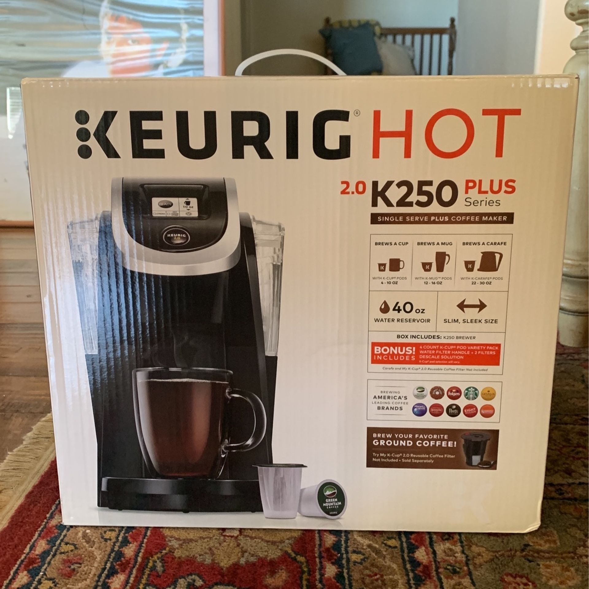 Keurig Hot DELUXE retail $250 2.0 Single Serve Plus Coffee Maker