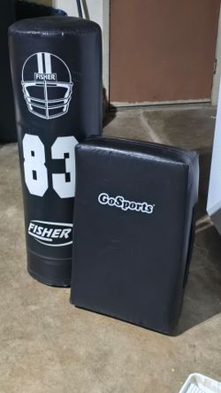 Fisher tackle dummy and Go Sports blocking pad