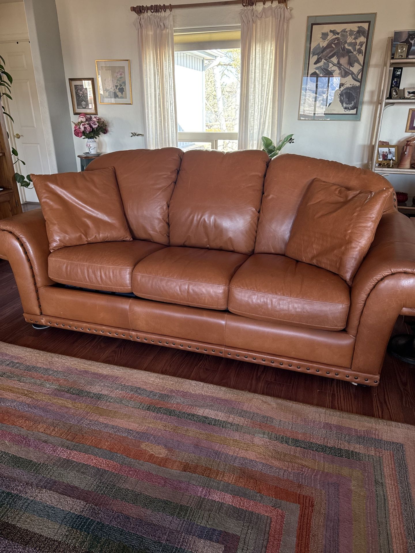 Queen Size Leather Sleeper Sofa