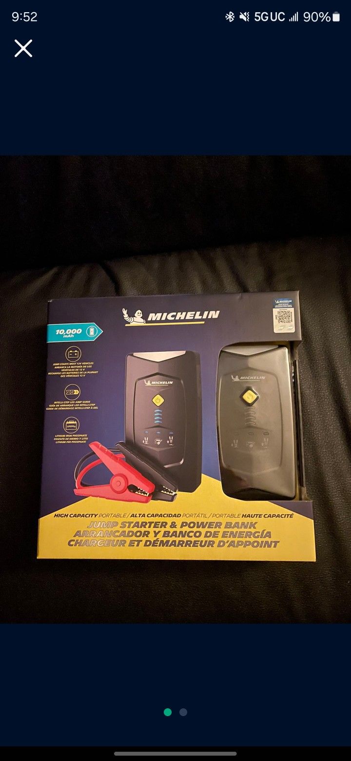 Michelin Portable Jump Starter and 10,000mAh LiFePO4 Power Bank