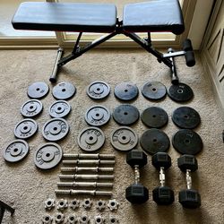 Dumbbells/Plates/Weight Bench