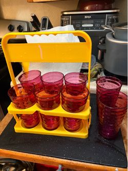 Cups and holder
