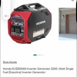 New in box Honda generator 3200