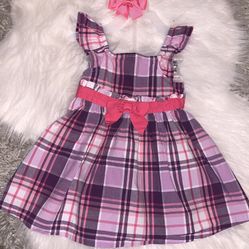 Toddler dress plaid 12-18 Months 