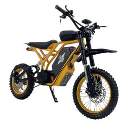 Freego Nova 2 Mid-Drive Youth Electric Dirt Bike with 2800W Motor, 60V 25Ah Battery, full suspension 37MPH