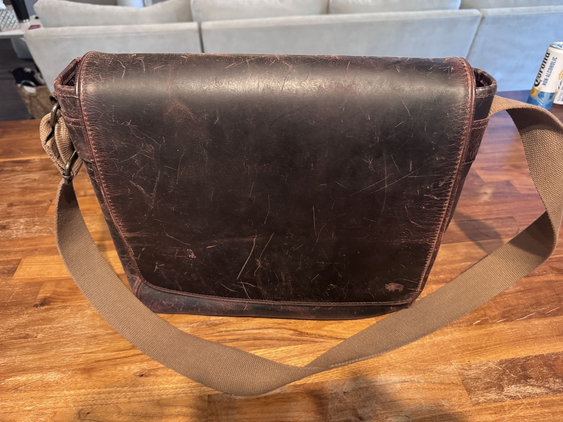 ROOSEVELT BUFFALO LEATHER SATCHEL MESSENGER BAG