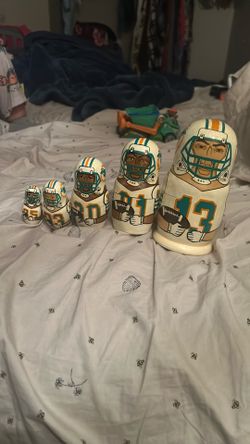 Hand Painted Miami Dolphin Russian Dolls