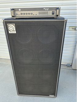 Ampeg bass and amplifier