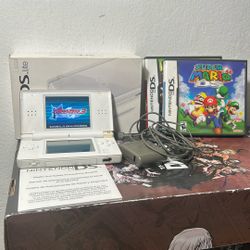 Nintendo DS Lite With Mario and Mega Man Game
