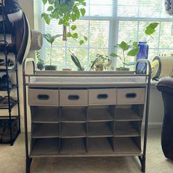 Storage Shoe Rack With Cubbies 