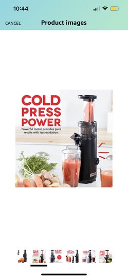  DASH Deluxe Compact Masticating Slow Juicer, Easy to
