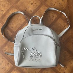 Michael Kors Abbey Heart Stud Grey Medium Backpack