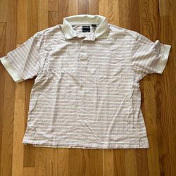 PING Vintage Men’s White Striped Polo Shirt XL  See