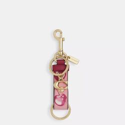Coach Trigger Snap Bag charm Pink Cherry Print