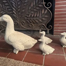 Concrete Duck Outdoor Decorations 