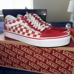 Red Checkered Vans.