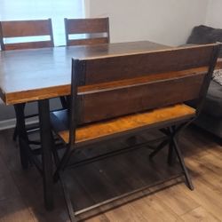 1 Wooden Table with Chairs 