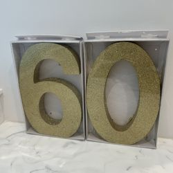 60th Birthday Supplies - 60 numbers, 2 banners and a Sash