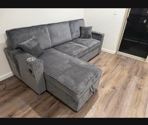 Pullout sectional sofa