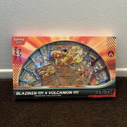 Blaziken ex & volcanion ex premium collection