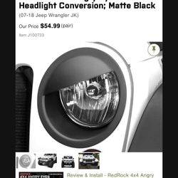 NEW IN BOX! Jeep Jk Angry Eyes Headlight Conversion