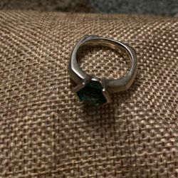 Silver Diamond Ring.